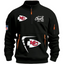 Kansas City Chiefs Black Stand Collar Quarter Zip Pullover Sweatshirt