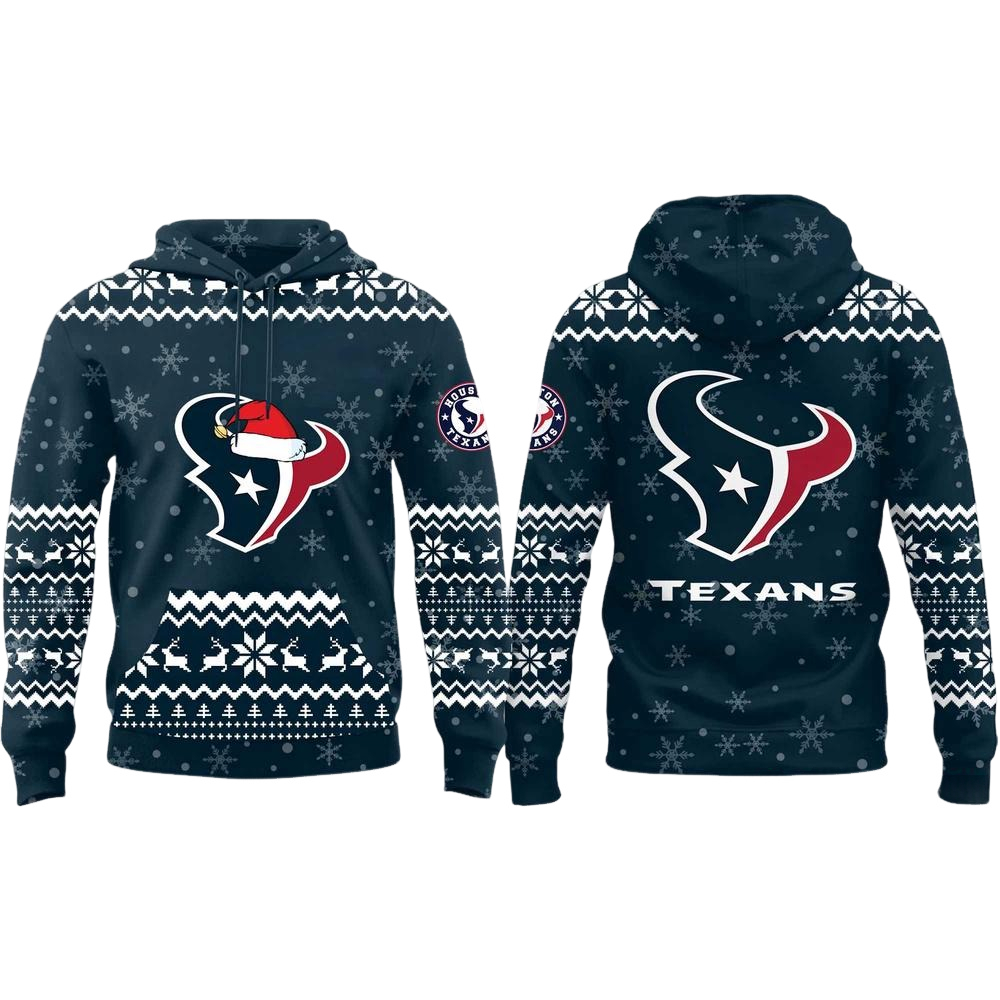 Houston Texans Christmas Ugly Sweater Pattern Hoodie Main image