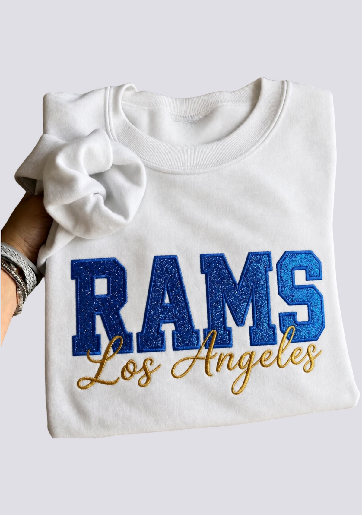 Women's Los Angeles Rams Embroidered Crewneck Sweatshirt Main image