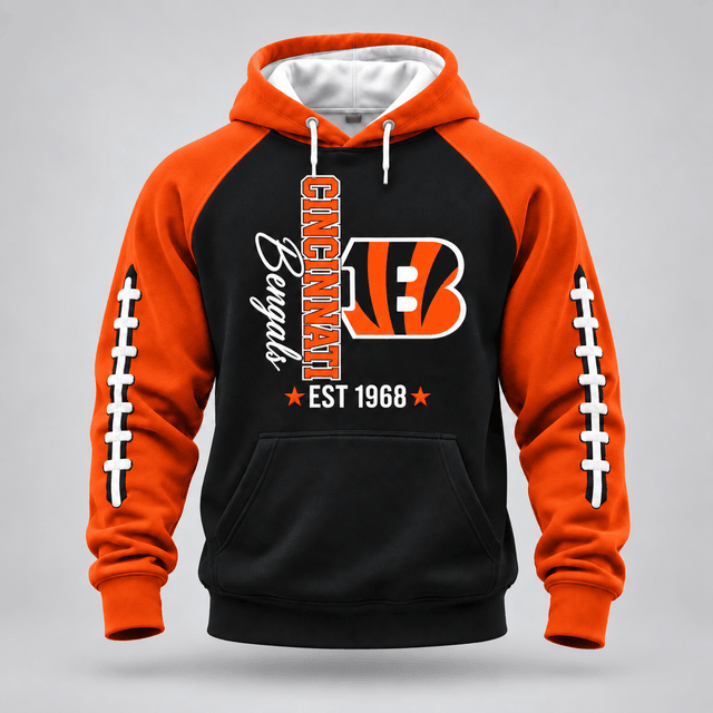 Cincinnati Bengals | Premium NFL Football Stitch Hoodie