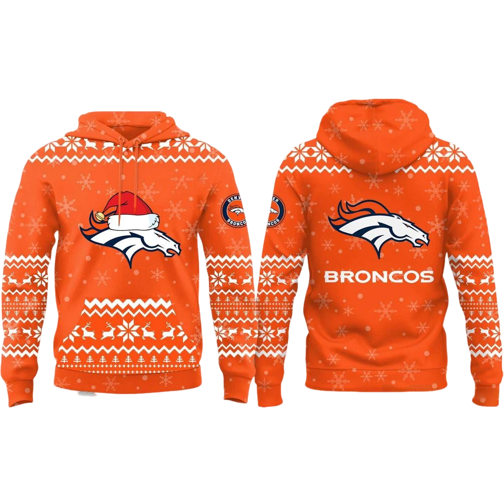 Denver Broncos Christmas Ugly Sweater Pattern Hoodie Main image