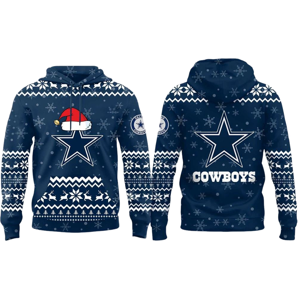 Dallas Cowboys Christmas Ugly Sweater Pattern Hoodie Main image