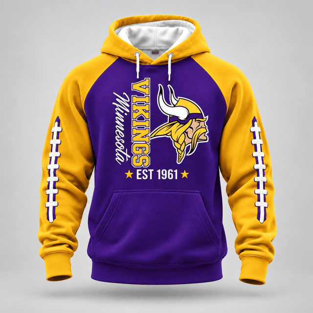 Minnesota Vikings | Premium NFL Football Stitch Hoodie