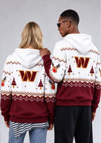 Washington Commanders Christmas Fair Isle Print Couple Hoodie