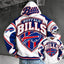 Buffalo Bills Retro Varsity Color Block Back Print Pullover Hoodie