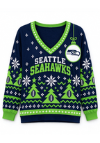 Women’s Seattle Seahawk Ugly NFL Christmas Sweatshirt
