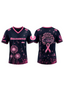 Seattle Seahawks Breast Cancer Awareness Dandelion V-Neck T-Shirt