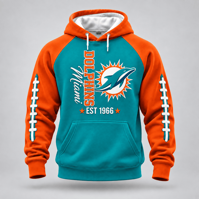 Miami Dolphins | Premium NFL Football Stitch Hoodie Main image
