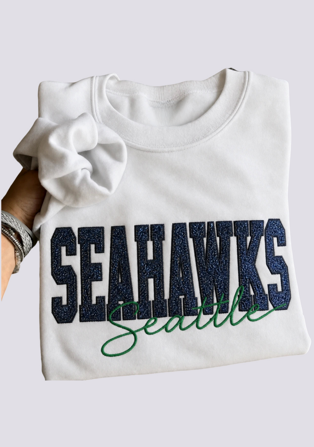 Women's Seattle Seahawks Embroidered Crewneck Sweatshirt Main image