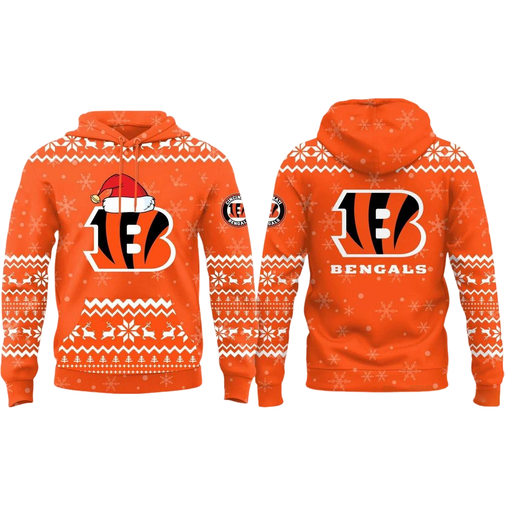 Cincinnati Bengals Christmas Ugly Sweater Pattern Hoodie Main image