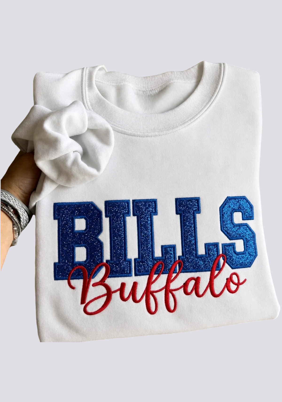 Women's Buffalo Bills Embroidered Crewneck Sweatshirt