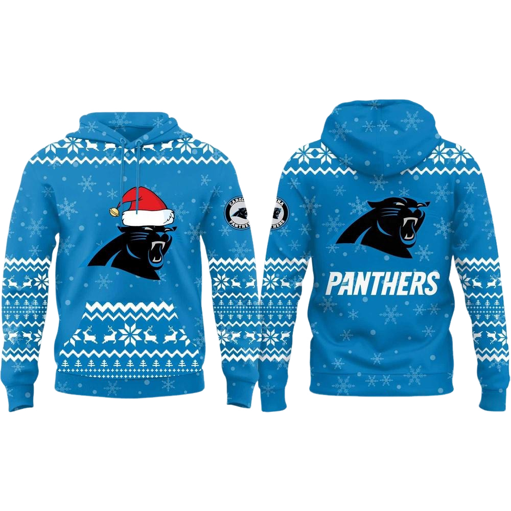 Carolina Panthers Christmas Ugly Sweater Pattern Hoodie Main image