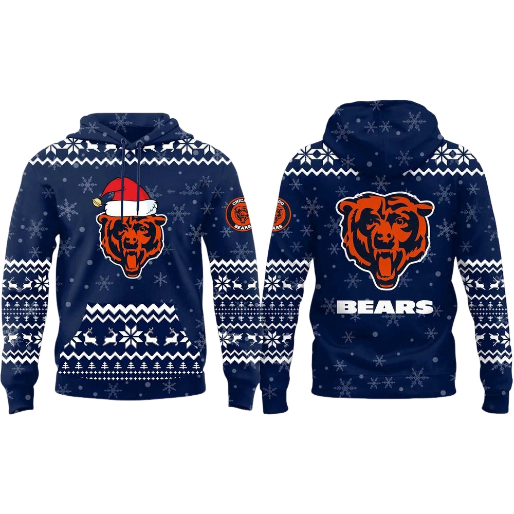 Chicago Bears Christmas Ugly Sweater Pattern Hoodie Main image