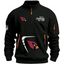 Arizona Cardinals Black Stand Collar Quarter Zip Pullover Sweatshirt