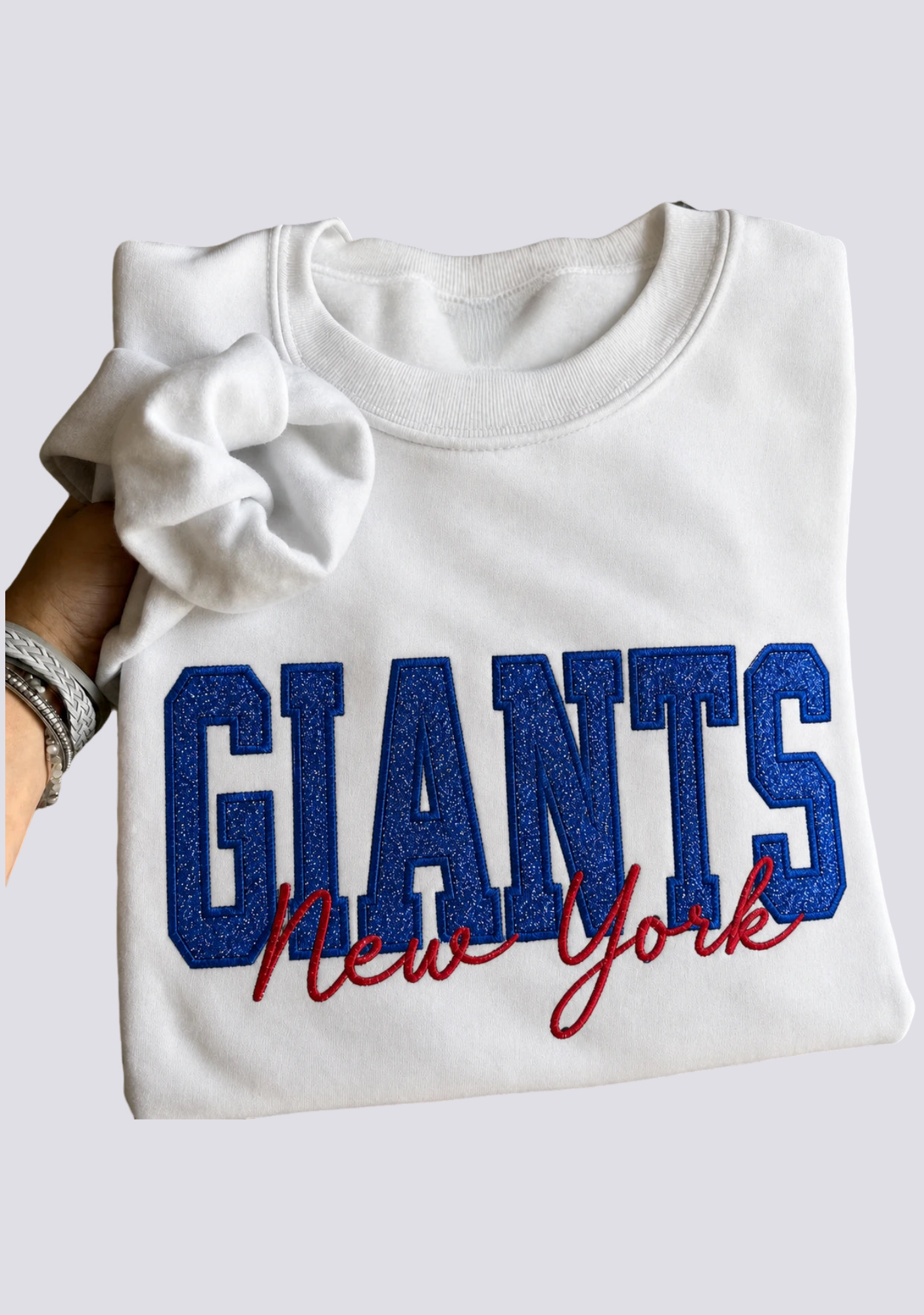 Women's New York Giants Embroidered Crewneck Sweatshirt Secondary image