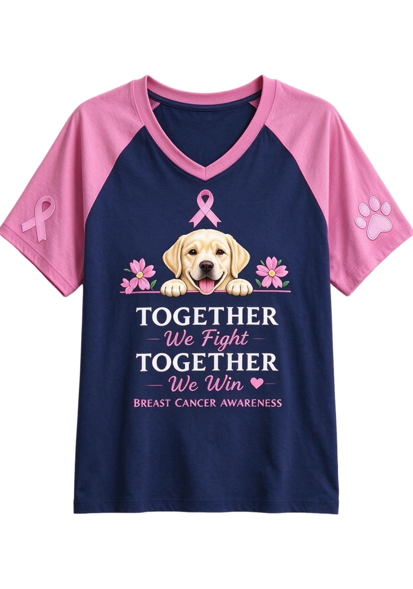Women's Breast Cancer Awareness Raglan Short Sleeve T-Shirt Secondary image