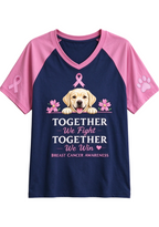 Women's Breast Cancer Awareness Raglan Short Sleeve T-Shirt