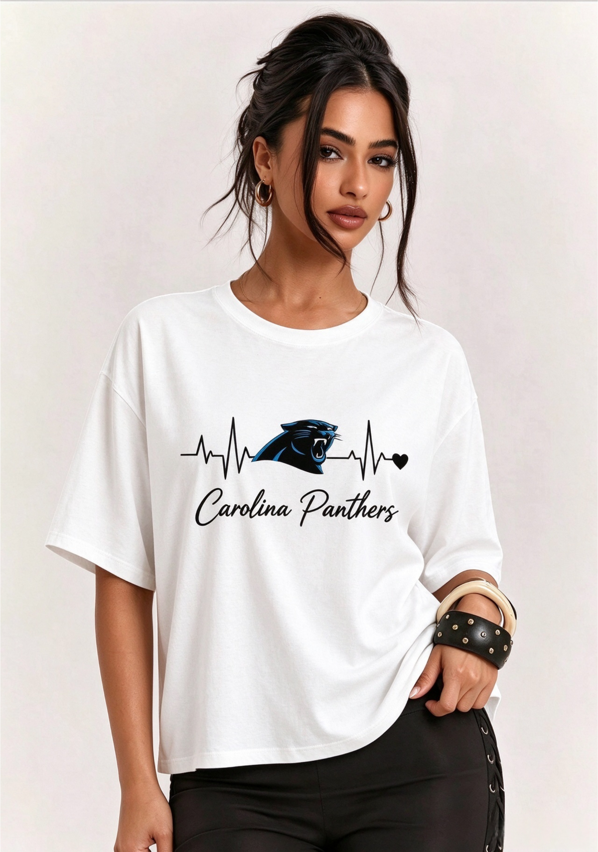 Women's I Have A Panthers Addiction Game Day Graphic T-Shirt