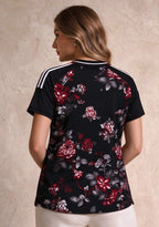 Women's Atlanta Falcons Floral V-Neck T Shirt