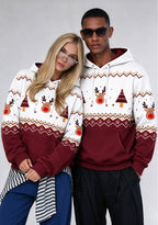 Washington Commanders Christmas Fair Isle Print Couple Hoodie