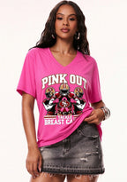 San Francisco 49ers Pink Out Tackle Breast Cancer Awareness V-Neck T-Shirt