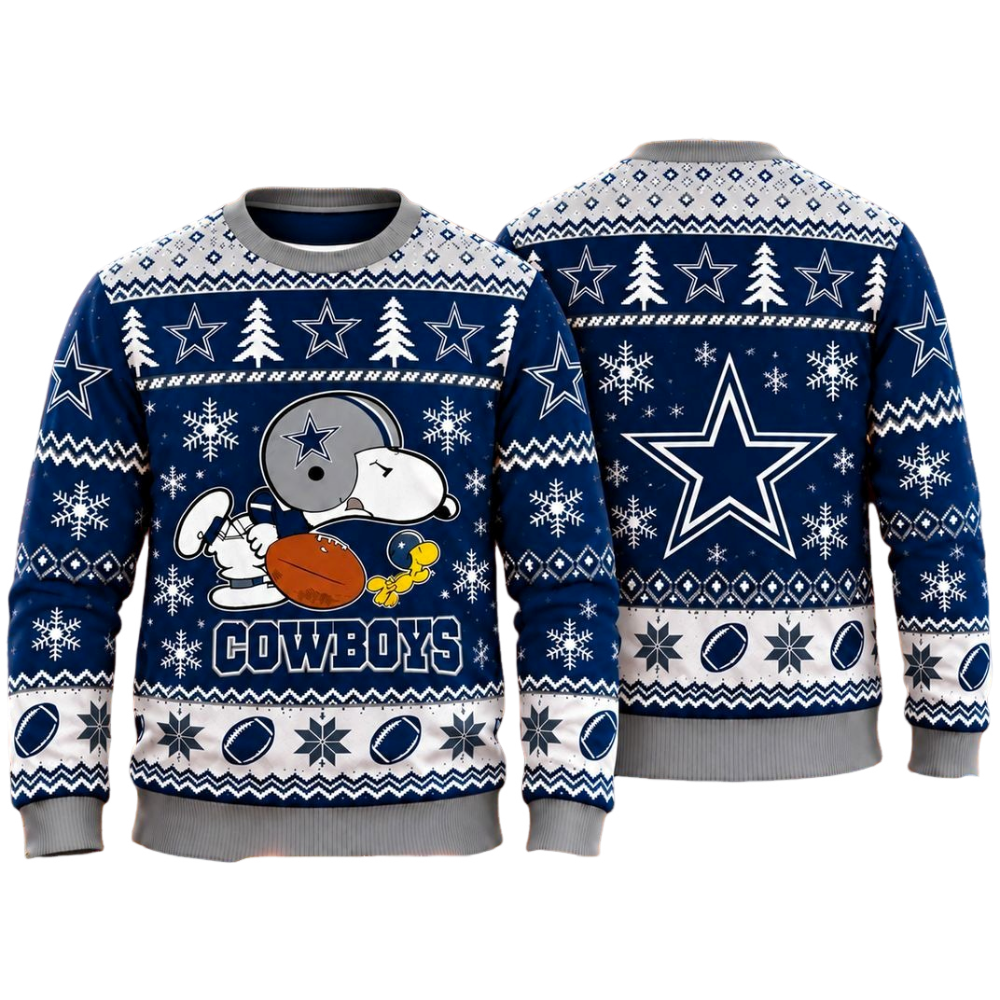 Dallas Cowboys Snoopy Christmas Ugly Sweater Main image