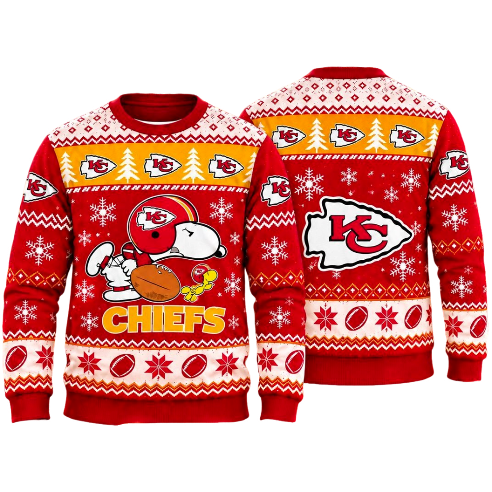 Kansas City Chiefs Snoopy Christmas Ugly Sweater