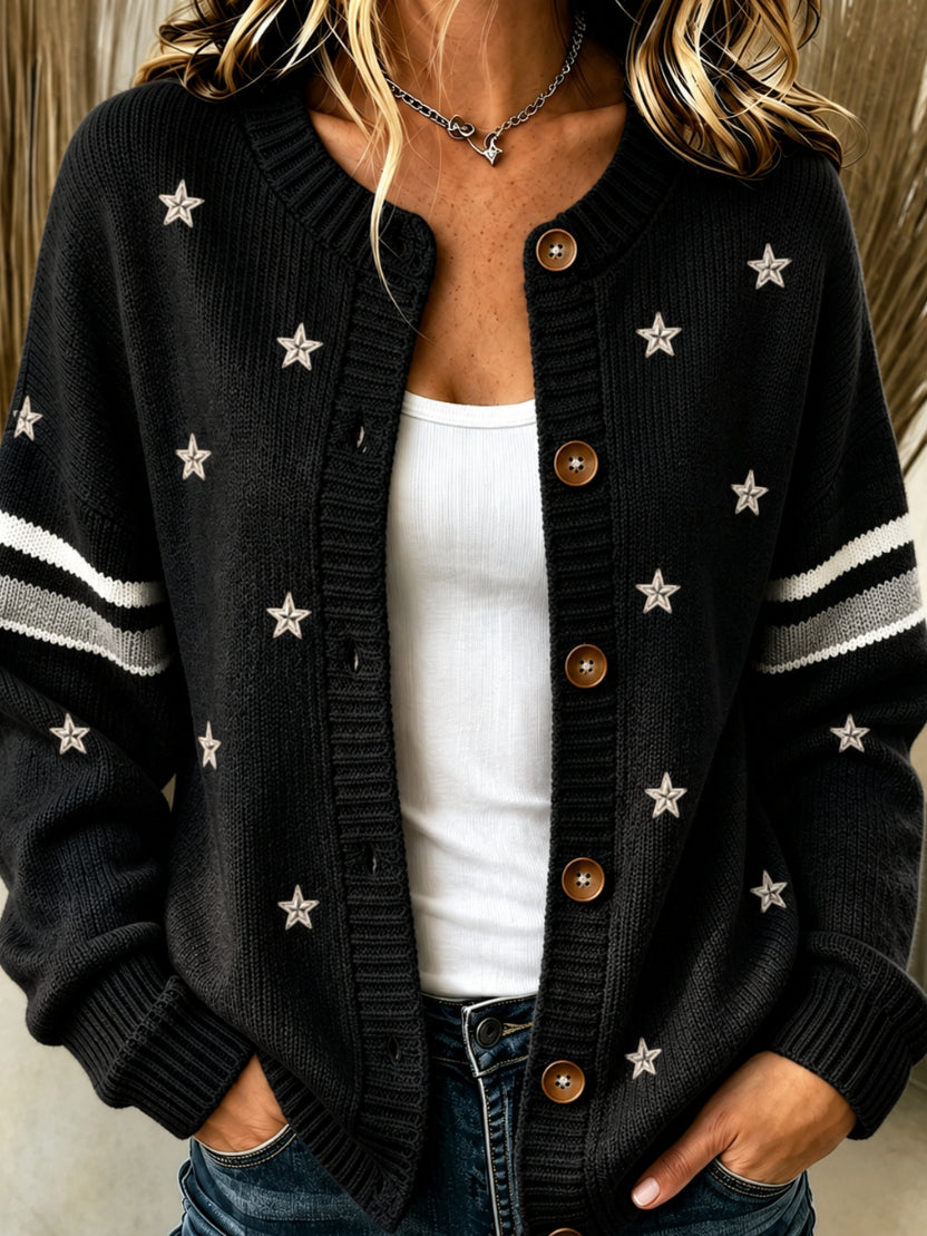 Women'S Casual Football Knitted Cardigan Top Secondary image