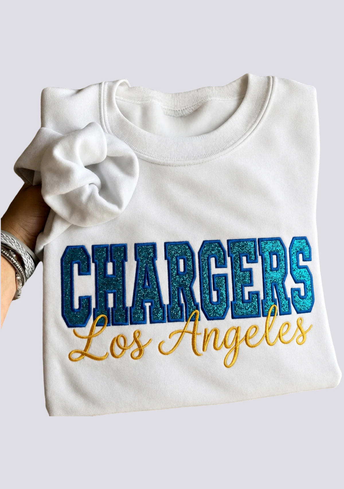 Women's Los Angeles Chargers Embroidered Crewneck Sweatshirt Main image