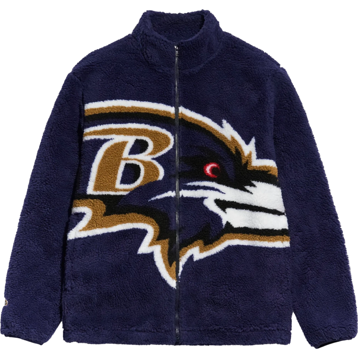 Baltimore Ravens Full Zip Sherpa Fleece Jacket