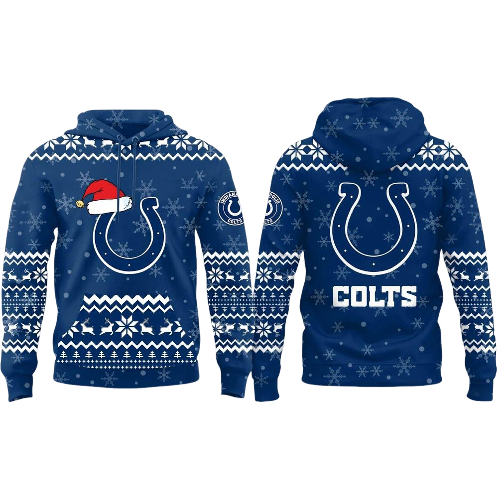 Indianapolis Colts Christmas Ugly Sweater Pattern Hoodie