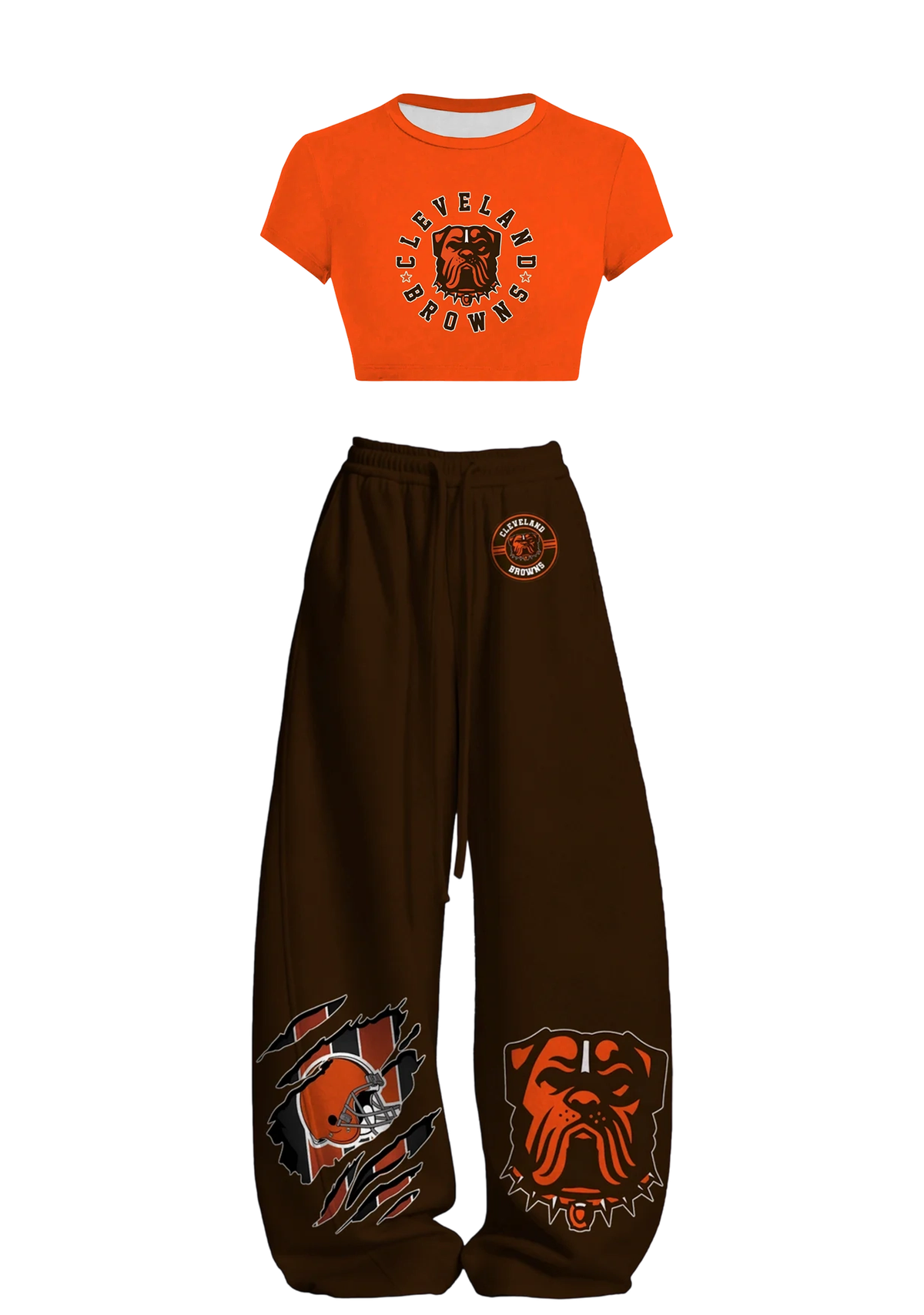 Cleveland Browns Tops & Elasticated Trousers Two-Piece Set Main image