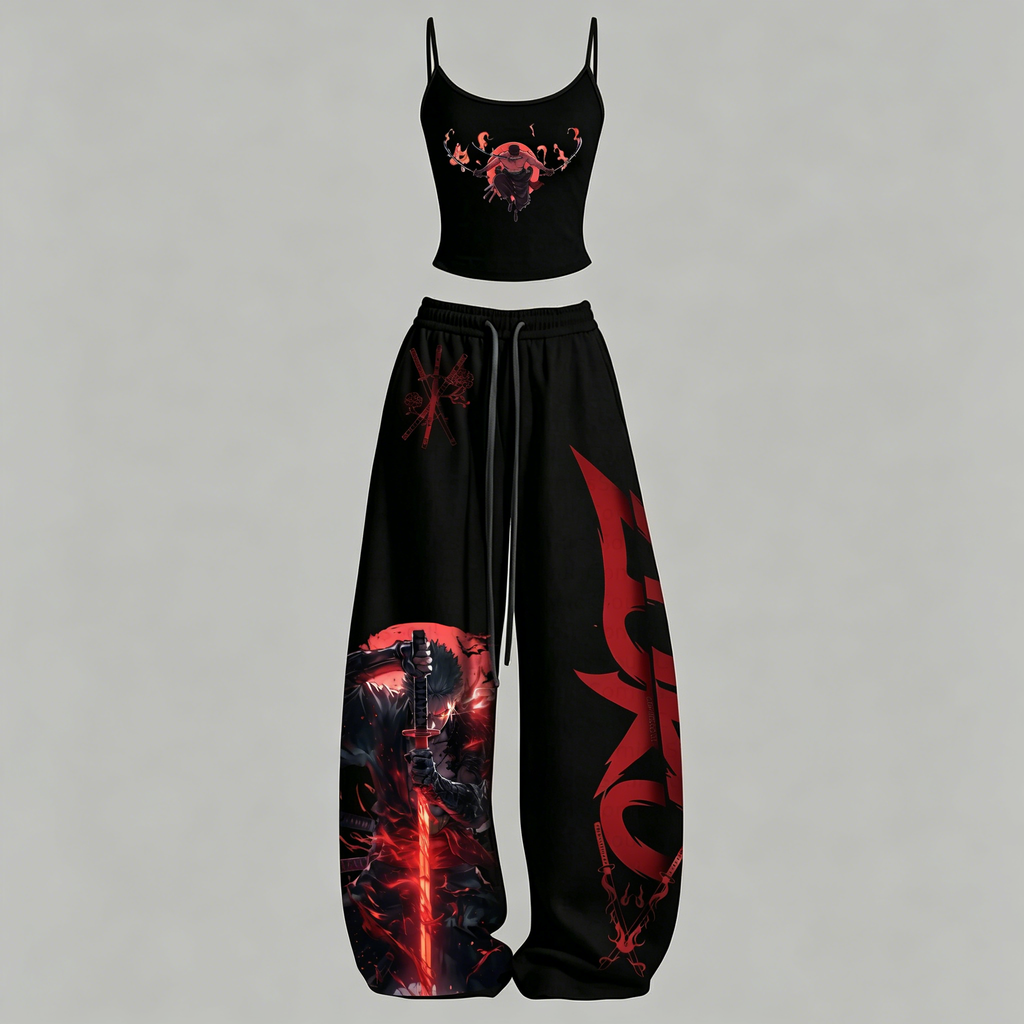 One Piece Top & Elasticated Trousers Two-Piece Set