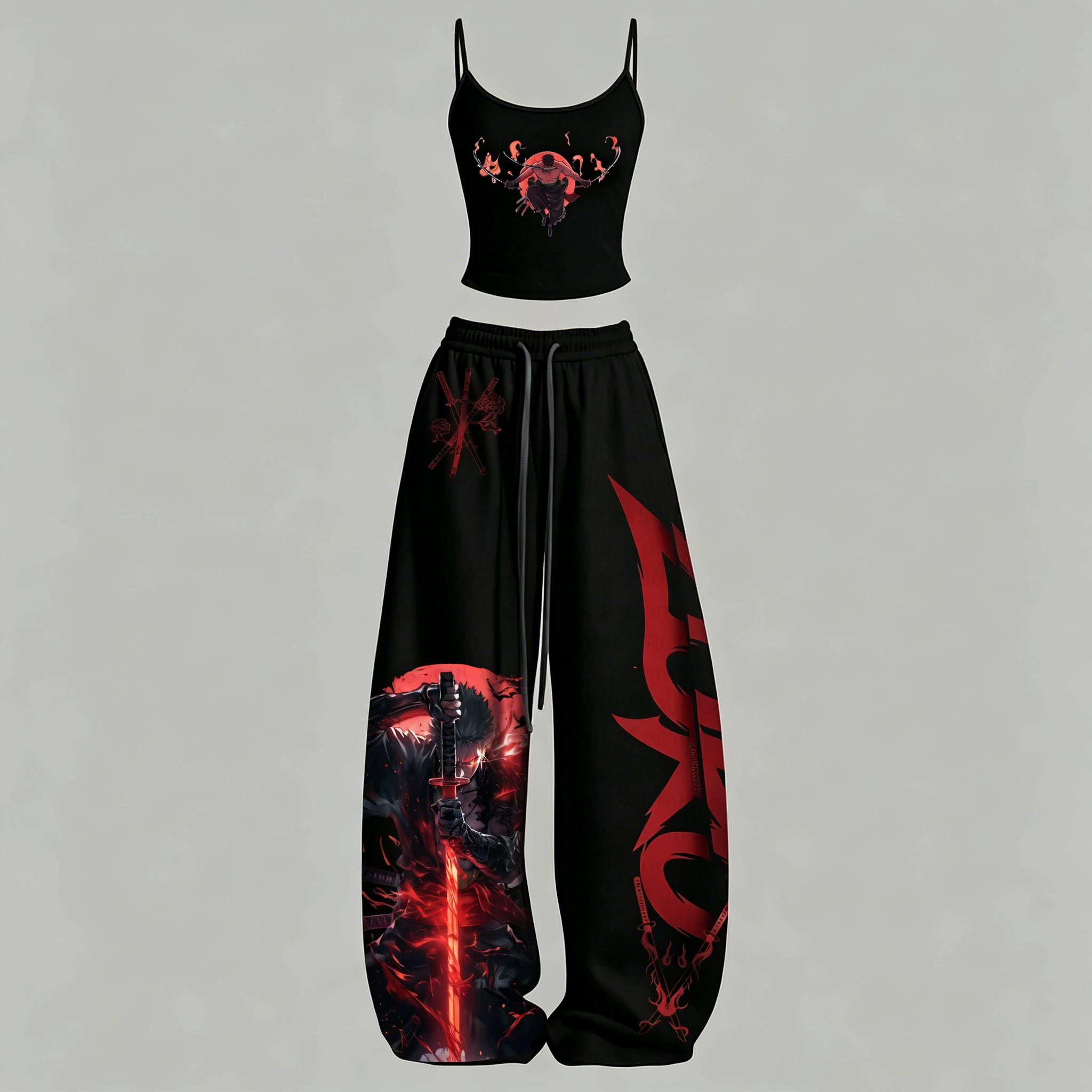 One Piece Top & Elasticated Trousers Two-Piece Set