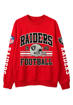 Las Vegas Raiders 1960 Football Helmet Graphic Crewneck Sweatshirt