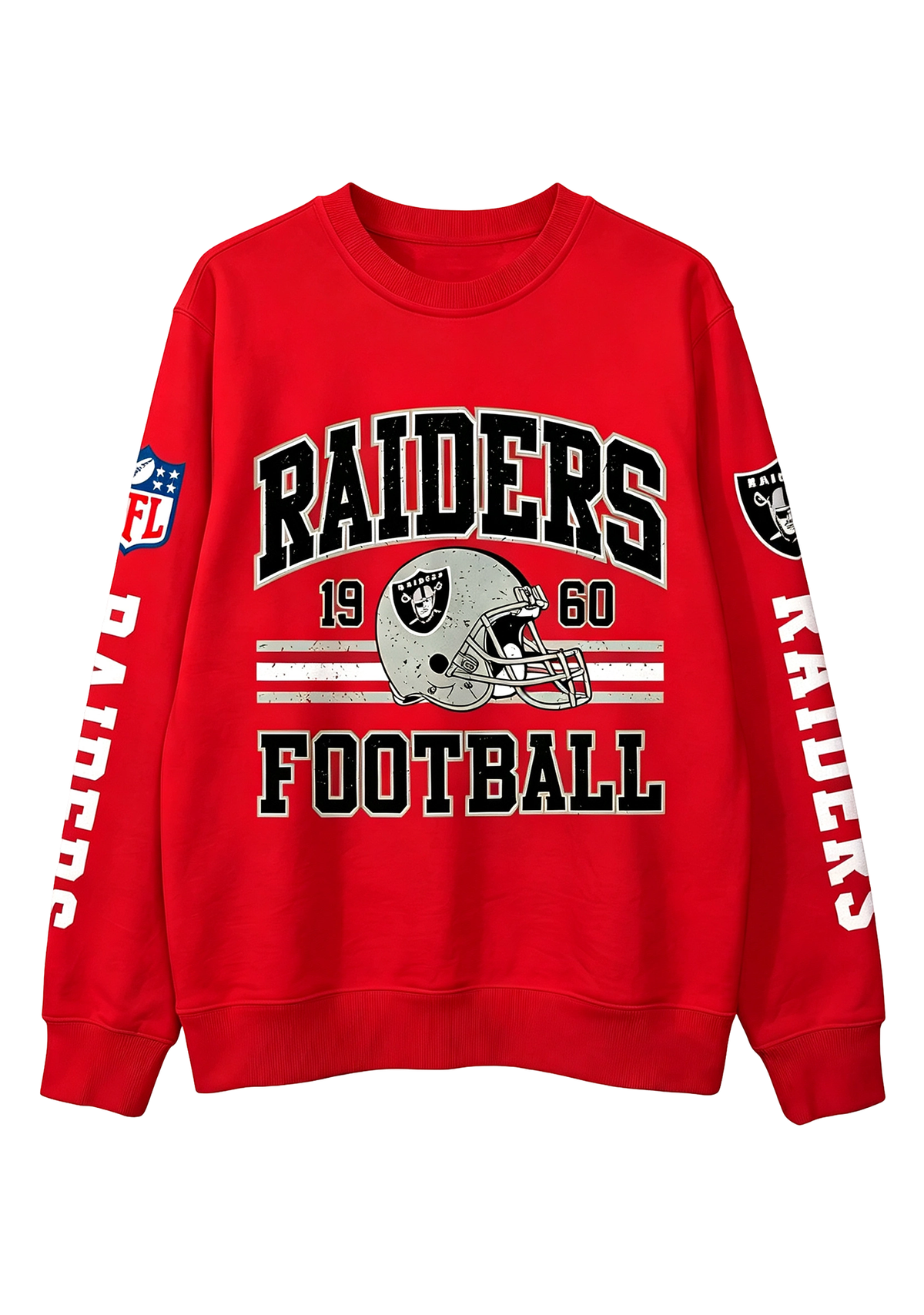 Las Vegas Raiders 1960 Football Helmet Graphic Crewneck Sweatshirt