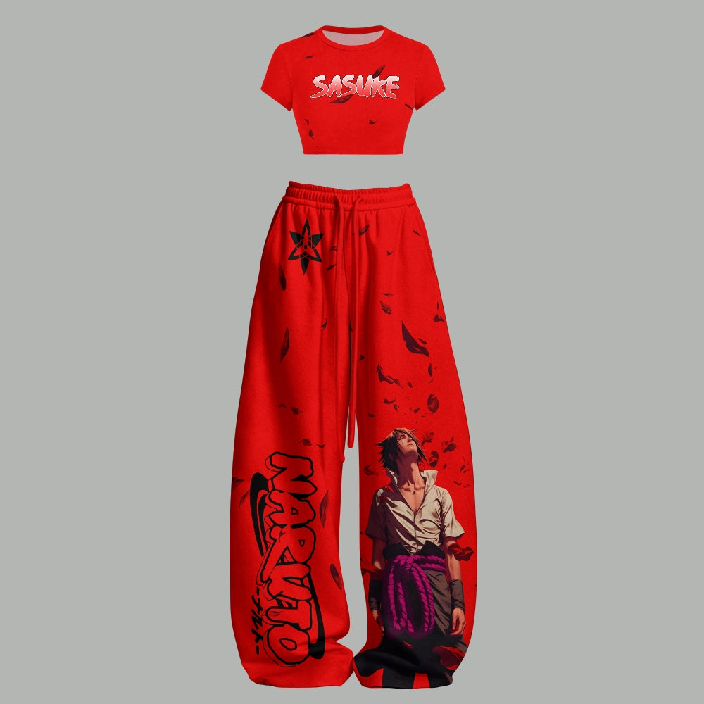 NARUTO Women T-Shirt  & Elasticated Trousers Two-Piece Set