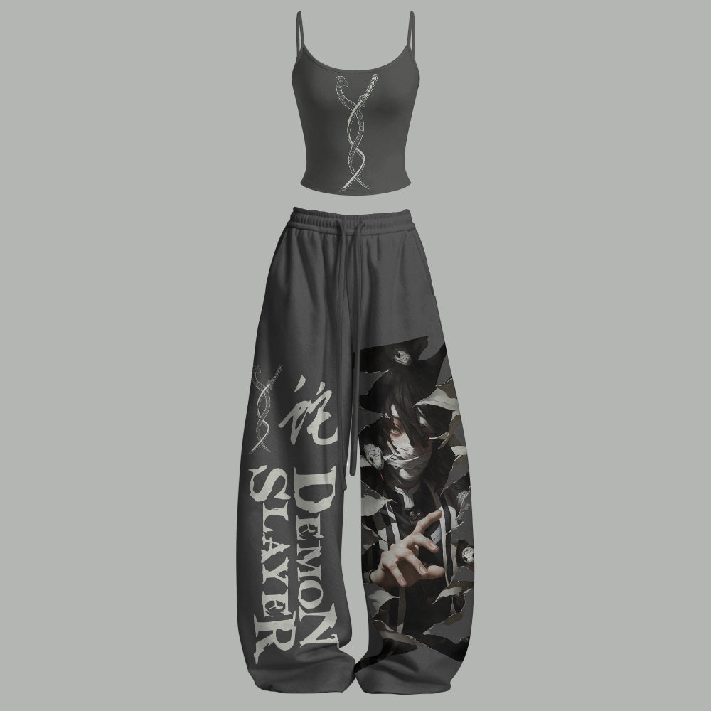 Demon Slayer Top & Elasticated Trousers Two-Piece Set Main image