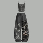 Demon Slayer Top & Elasticated Trousers Two-Piece Set