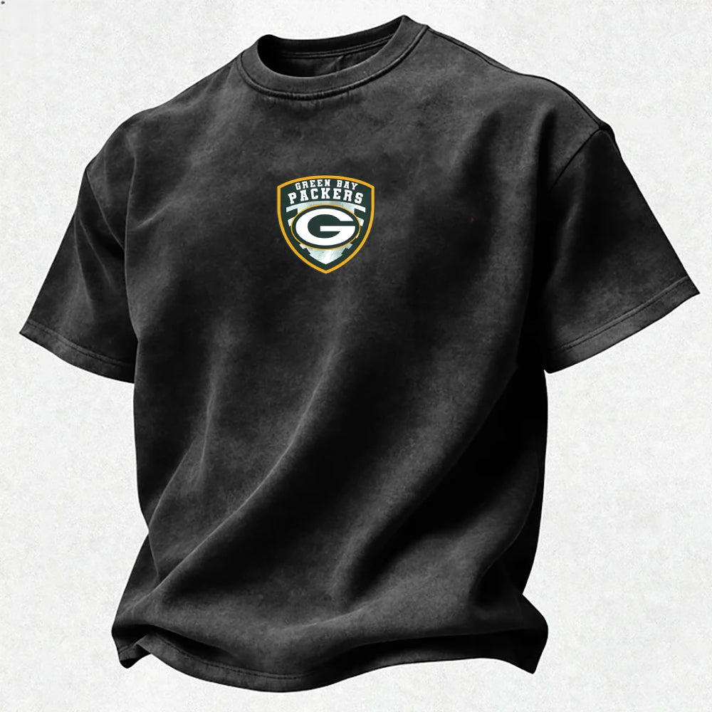 Green Bay Packers Printed Unisex 100% Pure Cotton Washed T-Shirt Secondary image