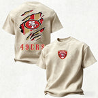 San Francisco 49ers Printed Unisex 100% Pure Cotton Washed T-Shirt