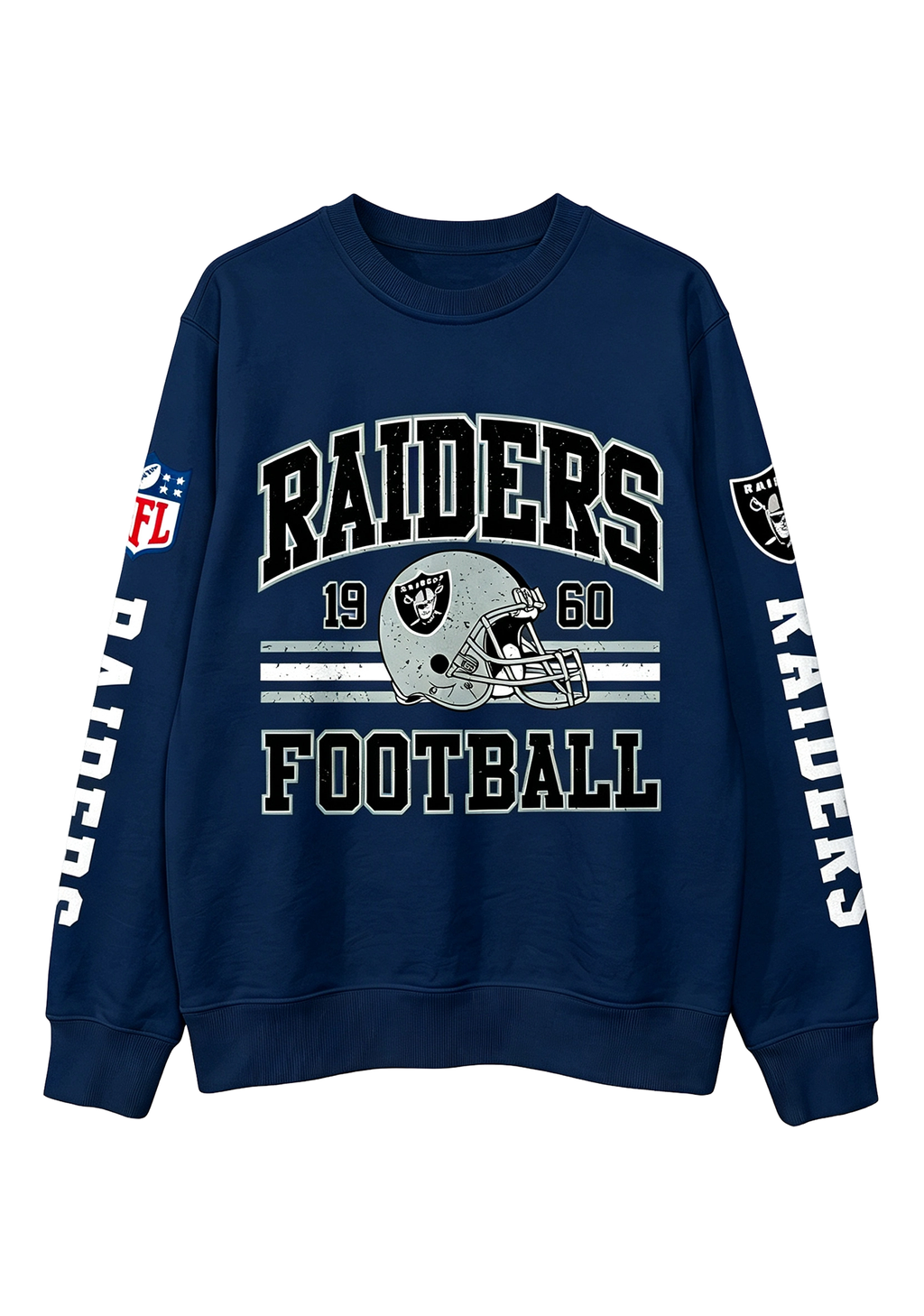 Las Vegas Raiders 1960 Football Helmet Graphic Crewneck Sweatshirt