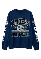 Las Vegas Raiders 1960 Football Helmet Graphic Crewneck Sweatshirt