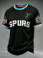 Men's San Antonio Spurs Retro Ringer Basketball Print T Shirt