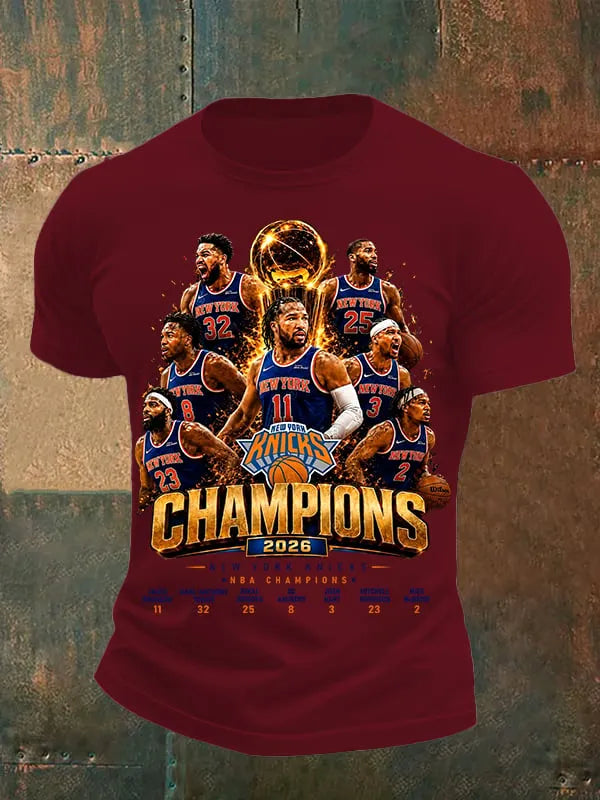Men's New York Knicks Champions Team Roster T-shirt