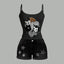 Las Vegas Raiders X Pokémon Bodysuit  & Stretch Black Denim Shorts Two-Piece Set