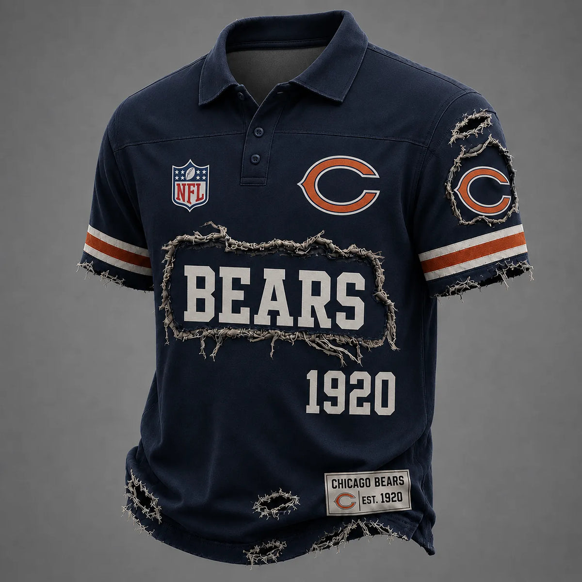 CHI x NFL LUXURY V-Neck T-Shirt 3005 DatND DVT
