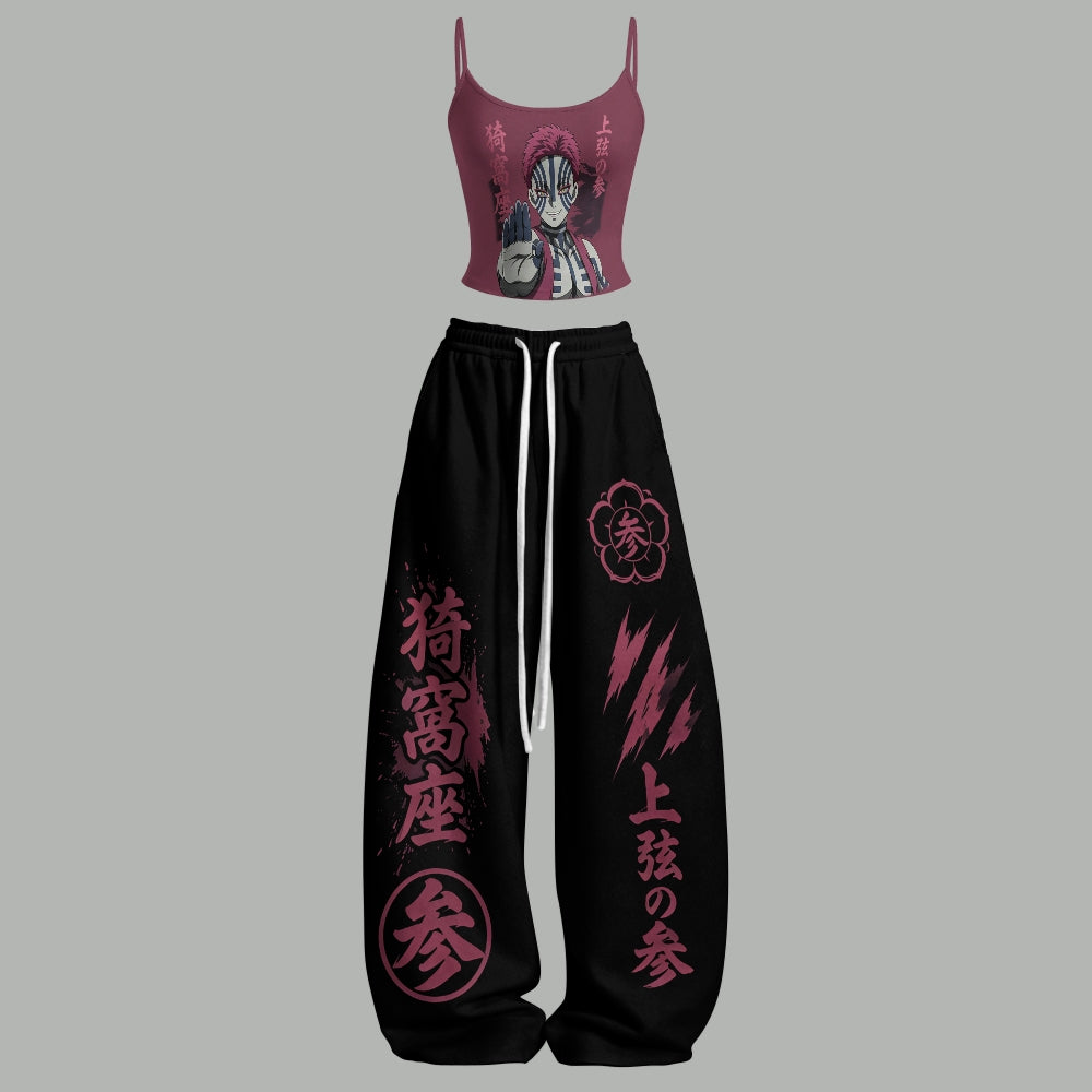 Demon Slayer Top & Elasticated Trousers Two-Piece Set