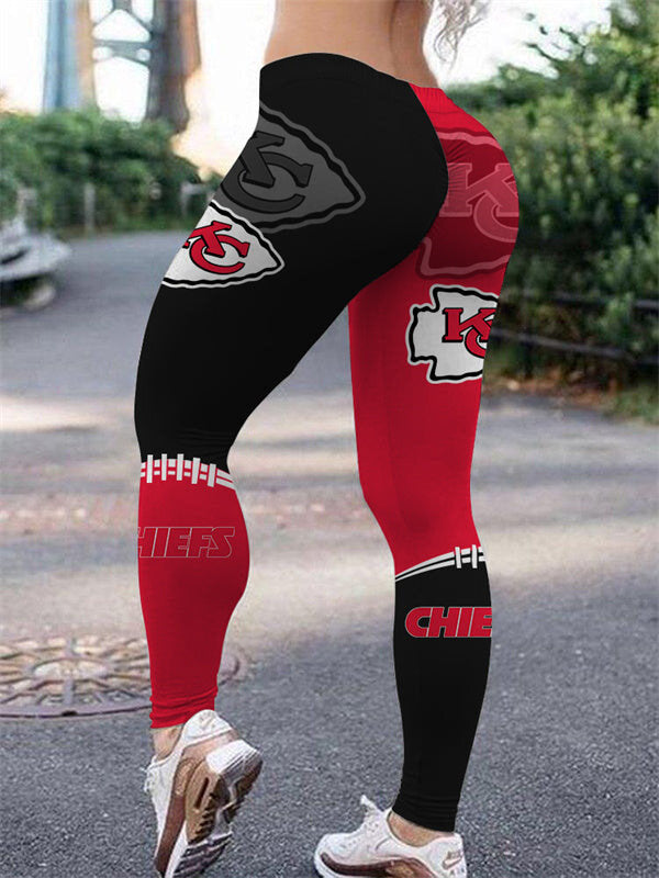 Chiefs Team Logo Workout Leggings For Lady