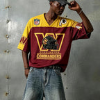 Washington Commanders Helmet & W Logo Graphic Jersey Shirts